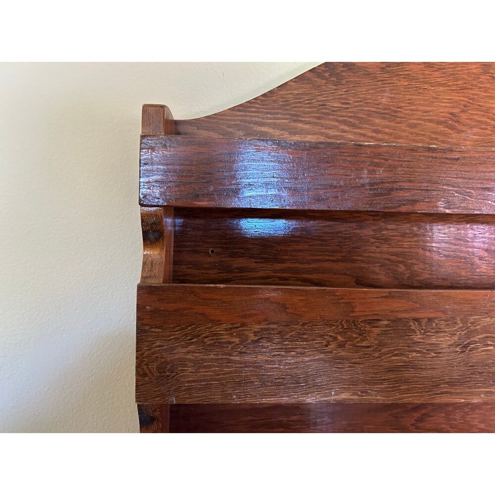 Vintage Wooden Wall Shelf Plate Rack | Rustic Wall Mounted Display Shelf - Picture 6 of 16